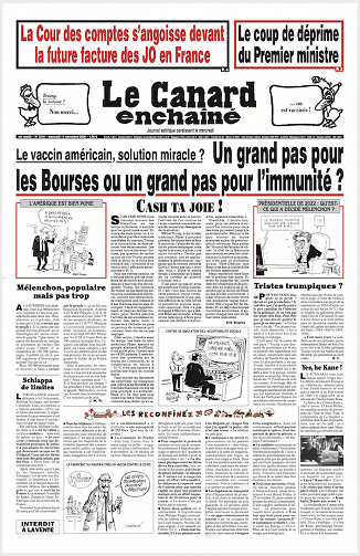 Le canard enchaîné No.5218 - 11 novembre 2020