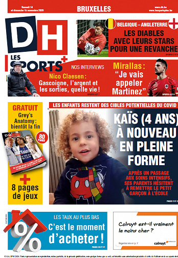 La Dernière Heure-Bruxelles - Samedi 14 et Dimanche 15 Novembre 2020