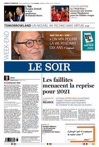 Le Soir Edition Bruxelles - Samedi 14 et Dimanche 15 Novembre 2020