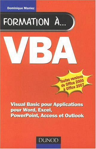 Formation à VBA - Dominique Maniez