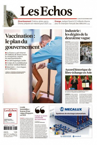 Les Echos du Lundi 16 Novembre 2020