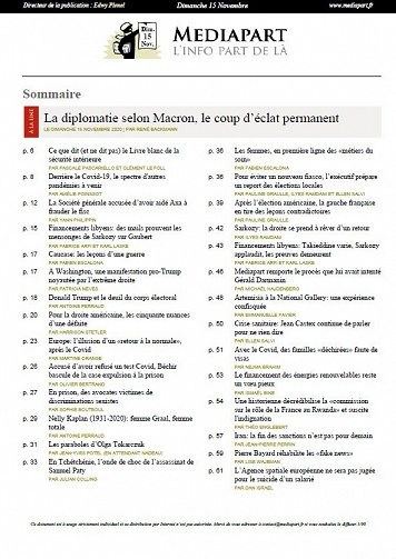 Mediapart - 15 Novembre 2020