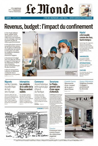 Le Monde du Mardi 17 Novembre 2020