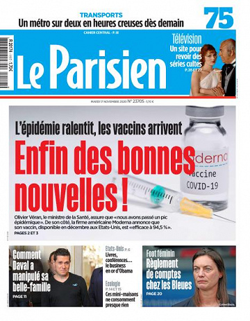 Le Parisien du Mardi 17 Novembre 2020