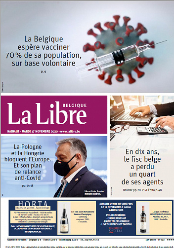 La Libre Belgique-Hainaut - Mardi 17 Novembre 2020