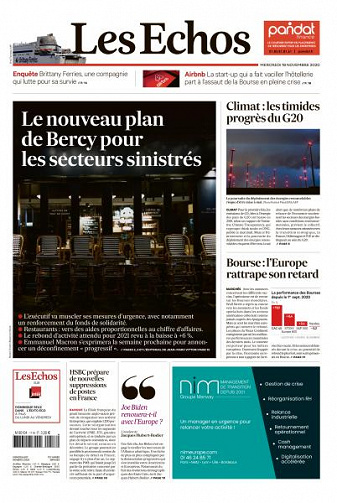 Les Echos du Mercredi 18 Novembre 2020