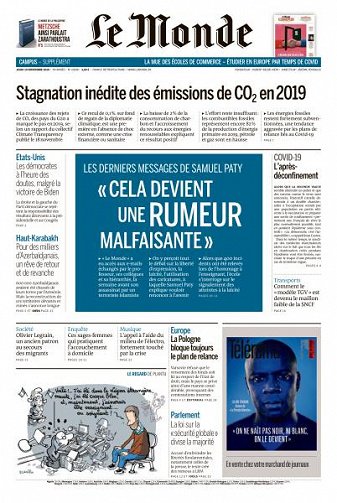 Le Monde du Jeudi 19 Novembre 2020