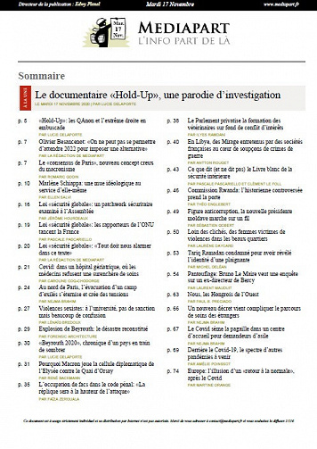 Mediapart - 17 Novembre 2020