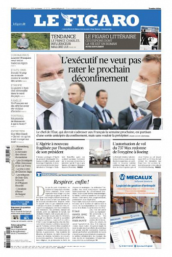 Le Figaro du Jeudi 19 Novembre 2020