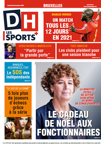 La Dernière Heure-Bruxelles - Vendredi 20 Novembre 2020