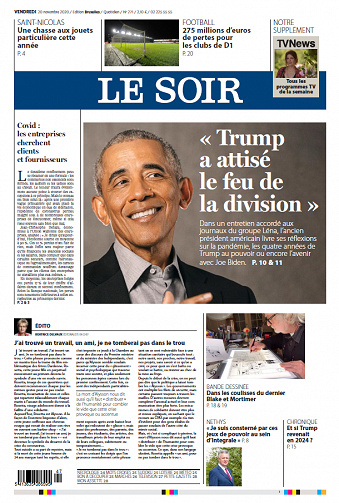 Le Soir Edition Bruxelles - Vendredi 20 Novembre 2020