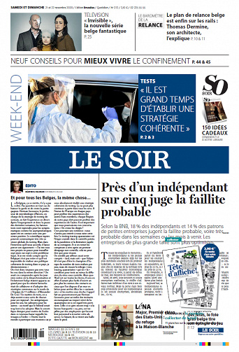 Le Soir Edition Bruxelles - Samedi 21 et Dimanche 22 Novembre 2020
