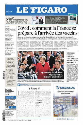 Le Figaro du Lundi 23 Novembre 2020