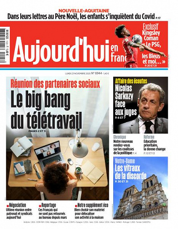 Aujourd’hui en France - 23 Novembre 2020