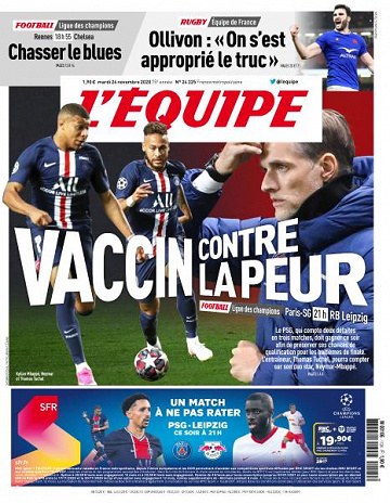 L’equipe du Mardi 24 Novembre 2020