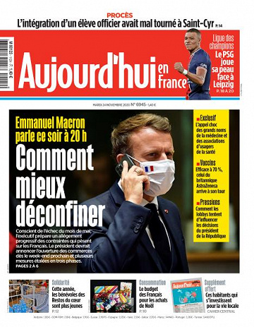 Aujourd’hui en France - 24 Novembre 2020