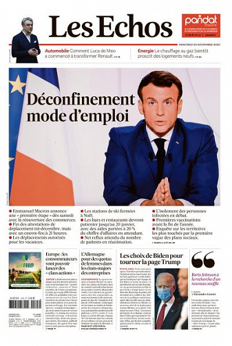 Les Echos du Mercredi 25 Novembre 2020
