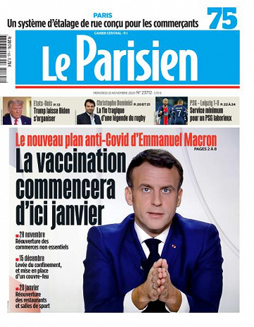 Le Parisien du Mercredi 25 Novembre 2020