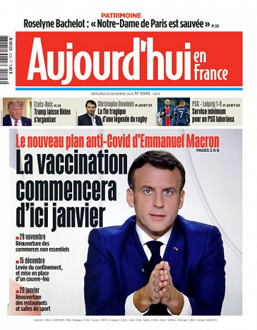 Aujourd’hui en France - 25 Novembre 2020