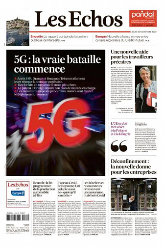 Les Echos du Jeudi 26 Novembre 2020