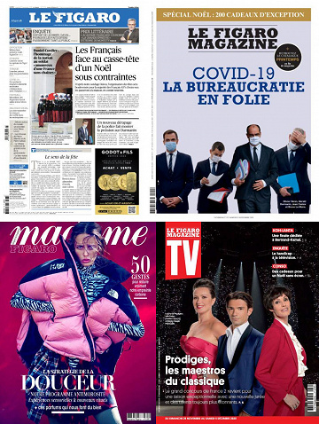 Pack Le Figaro et ses 3 suppléments - Vendredi 27 Novembre 2020