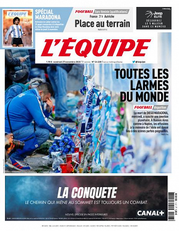 L’equipe du Vendredi 27 Novembre 2020