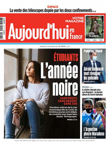 Aujourd’hui en France - 27 Novembre 2020
