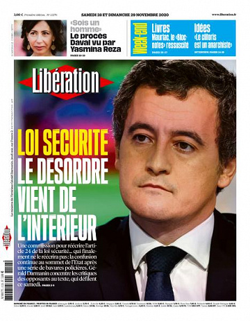 Libération du Samedi 28 et Dimanche 29 Novembre 2020