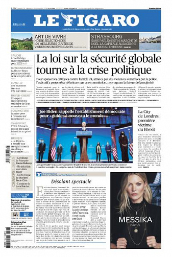 Le Figaro du Samedi 28 et Dimanche 29 Novembre 2020