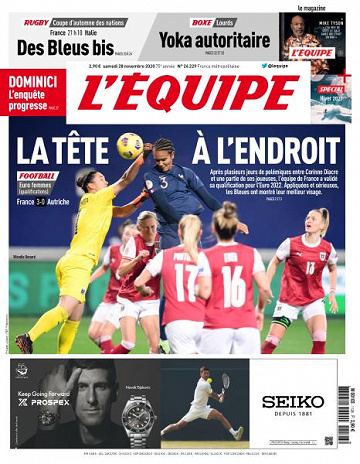 L’equipe du Samedi 28 Novembre 2020