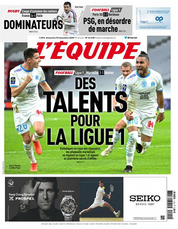 L’equipe du Dimanche 29 Novembre 2020