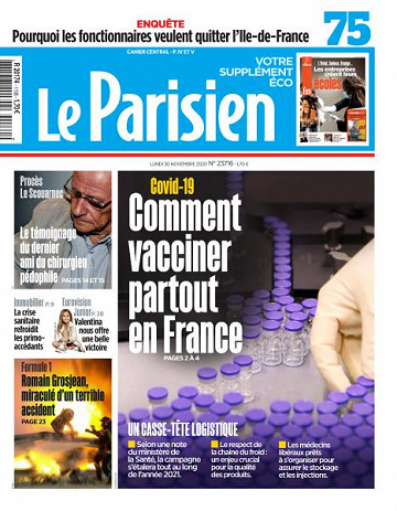 Le Parisien du Lundi 30 Novembre 2020