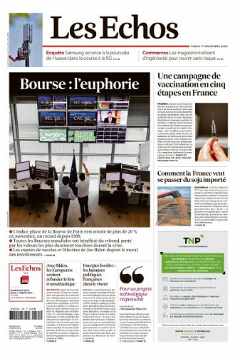 Les Echos du Mardi 1er Décembre 2020
