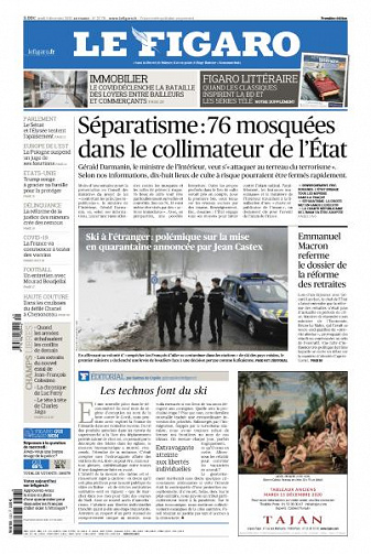 Le Figaro du Jeudi 3 Décembre 2020