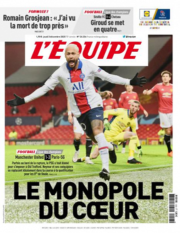 L’equipe du Jeudi 3 Décembre 2020
