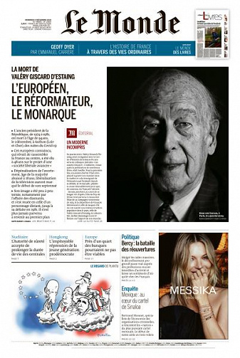 Le Monde du Vendredi 4 Décembre 2020