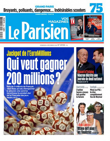 Le Parisien du Vendredi 4 Décembre 2020