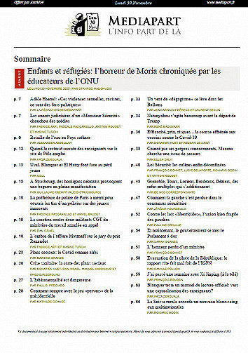 MEDIAPART du Jeudi 3 Decembre 2020 (Edition du soir)