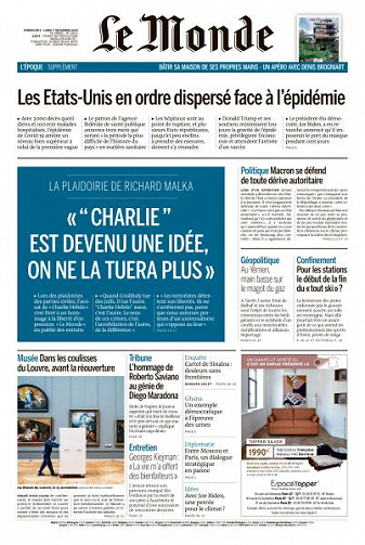 Le Monde du Dimanche 6 et Lundi 7 Décembre 2020