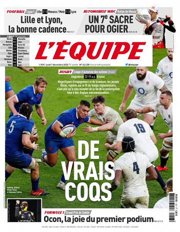 L’equipe du Lundi 7 Décembre 2020