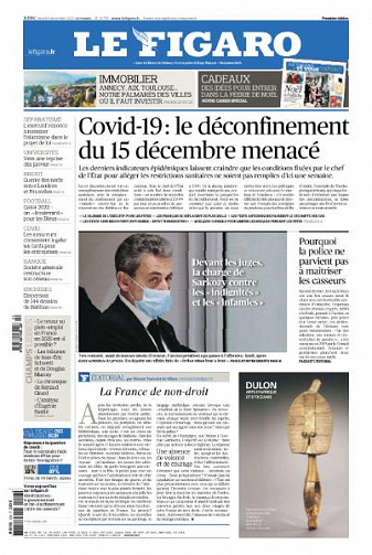 Le Figaro du Mardi 8 Décembre 2020