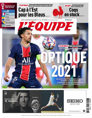 L’equipe du Mardi 8 Décembre 2020