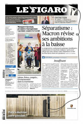 Le Figaro du Mercredi 9 Décembre 2020