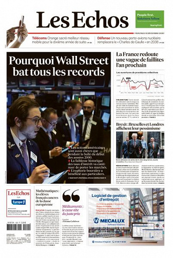 Les Echos du Mercredi 9 Décembre 2020