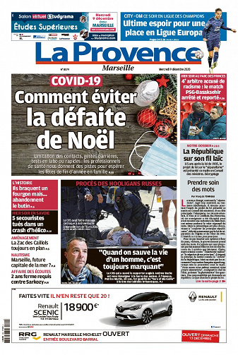 La Provence Marseille du mercredi 9 décembre 2020