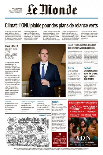 Le Monde du Jeudi 10 Décembre 2020