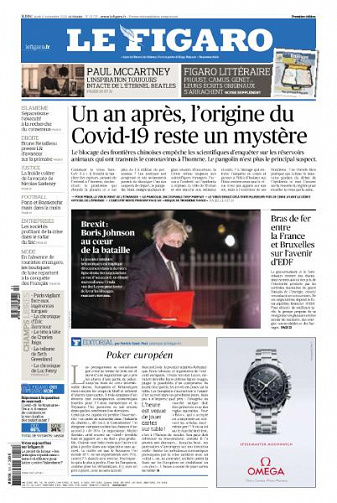 Le Figaro du Jeudi 10 Décembre 2020