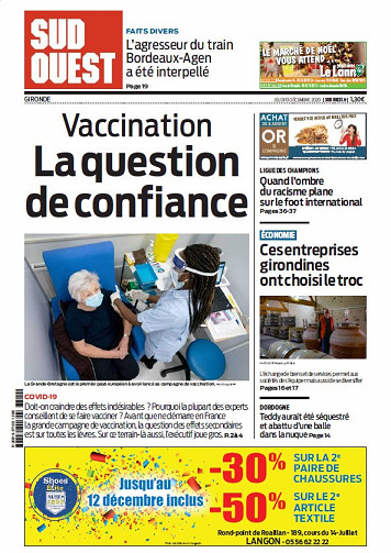 Sud Ouest - Gironde - Jeudi 10 Décembre 2020