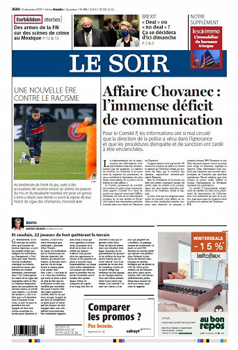 Le Soir - Bruxelles+Wallonie - Jeudi 10 Décembre 2020