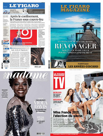 Pack Le Figaro et ses 3 suppléments - Vendredi 11 Décembre 2020
